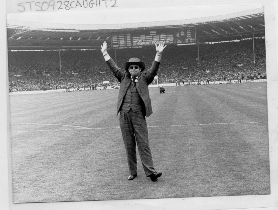 Elton John, pictured at the FA Cup Final in 1984, has twice been chairman of Watford – from 1976 to 1987 and 1997 to 2002