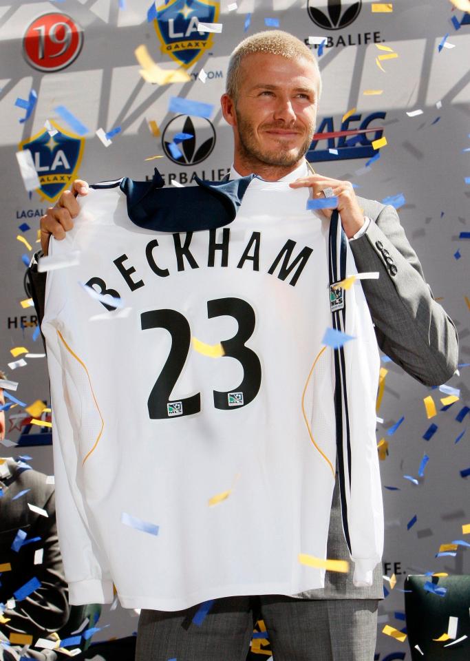  Becks moved from Real Madrid to join the MLS with LA Galaxy in 2007 and spent five years there