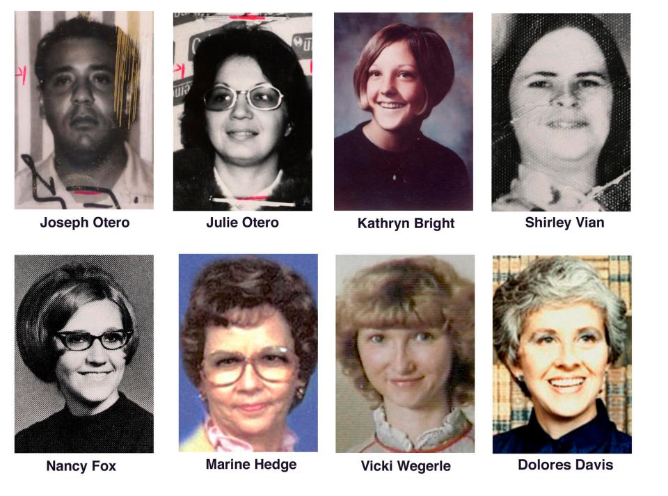  Above are 8 of the 10 victims which Dennis Rader murdered between 1974 to 1991