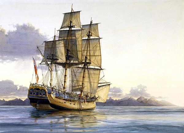  Maritime experts think they have found the final resting place of Captain James Cook's ship HMS Endeavour (illustration)