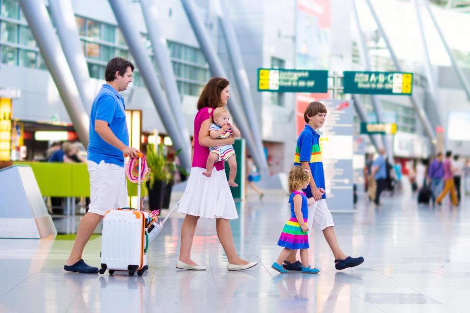  Snapping photos of your family before heading to the airport can help if a child gets lost