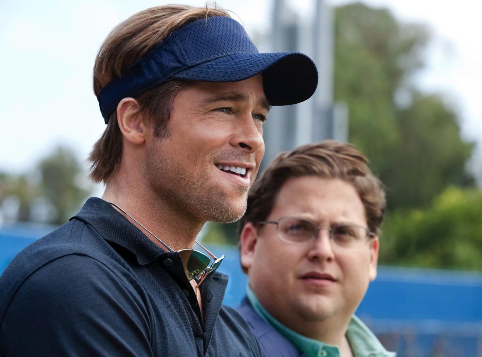  Brad Pitt, left, played Beane in a 2011 film