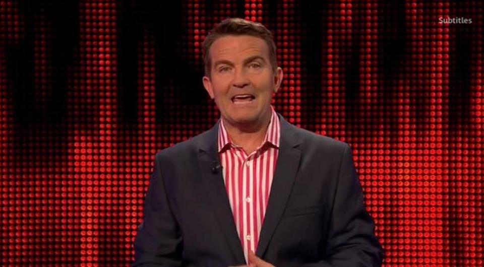  Bradley Walsh looks as though he's trying to keep as straight face...always