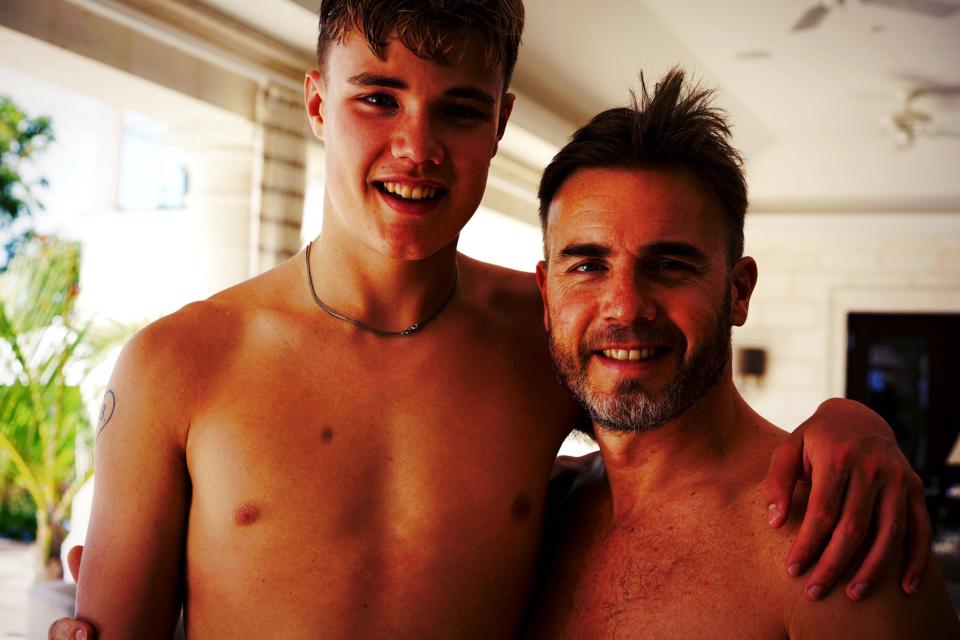  Gary Barlow, pictured with son Daniel, says 'each time I say I’ve got three kids, I feel guilty'