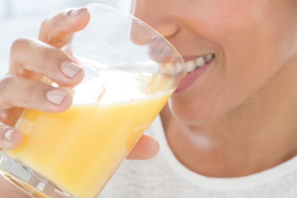  You might be better off having a small glass of orange juice with your breakfast instead of a cup of coffee