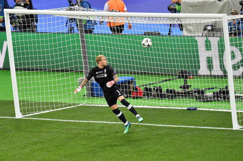  Loris Karius punched Gareth Bale's shot straight into his own net