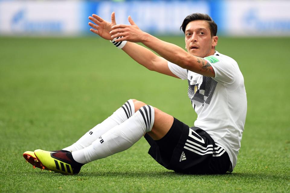  Mesut Ozil was viewed as the scapegoat for Germany's poor showing at the World Cup