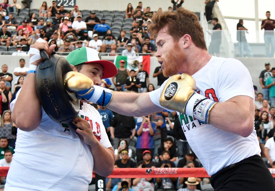  Canelo Alvarez is preparing for his rematch with Gannady Golovkin this weekend