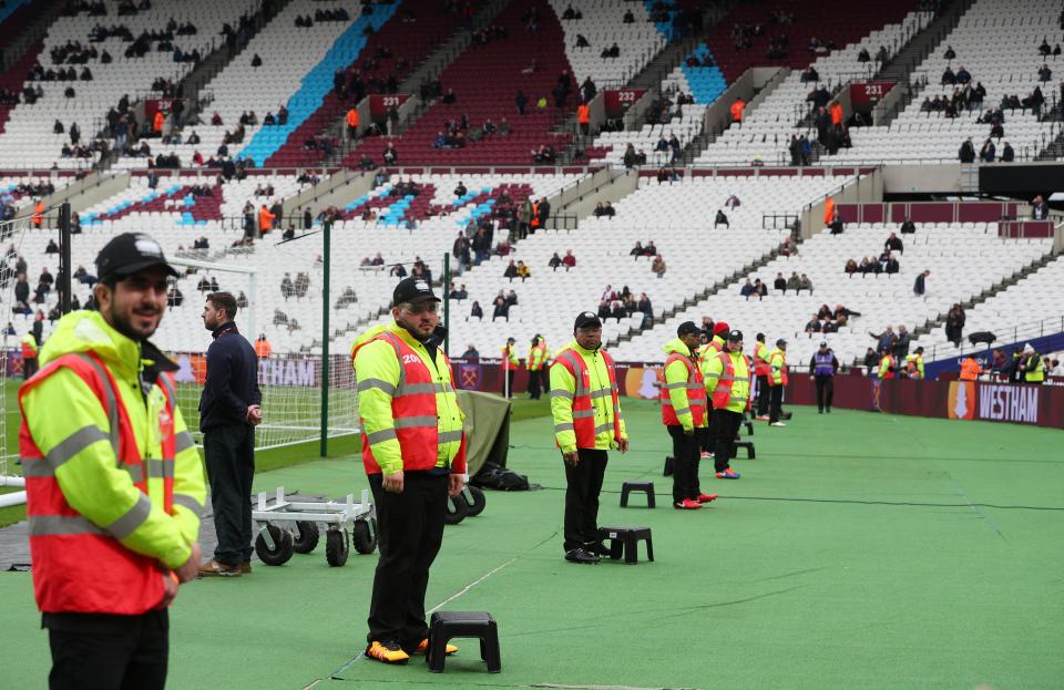  West Ham must pay a staggering £300,000-a-year if they want to change the green pitch-side carpet to claret