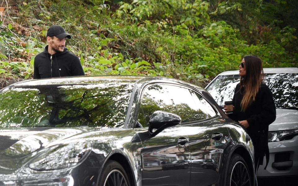  Hugo Lloris with wife Marine Lloris were spotted with the Porsche Panamera last Friday