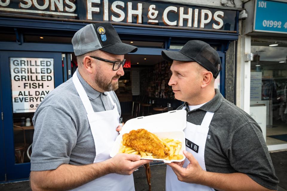  Tony, left, and Liberato, right, are battling it out to become the best fish and chippie in the UK