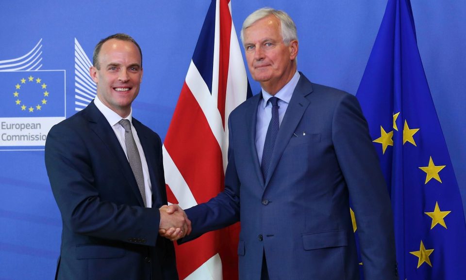  Brexit Secretary Dominic Raab has been negotiating Brexit with Brussels Eurocrat Michel Barnier