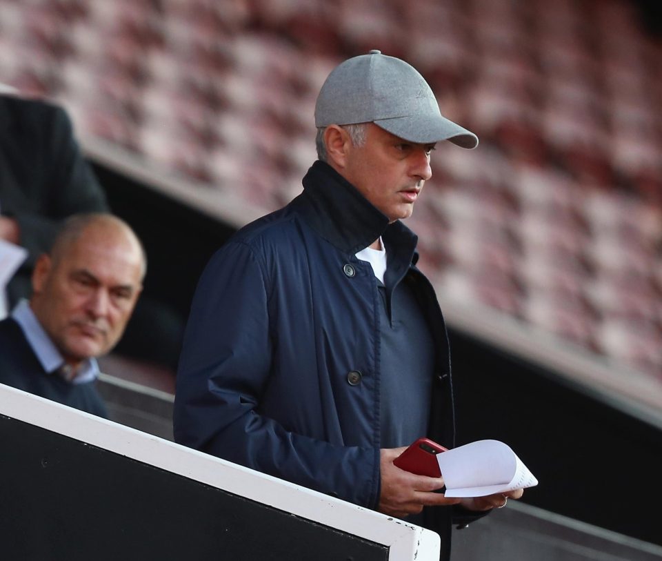  Mourinho was at the stadium to watch summer signing Diogo Dalot in action