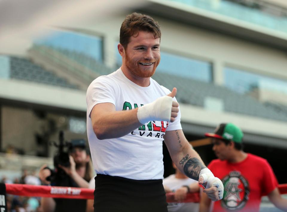  The rematch was scheduled for May but Alvarez was banned after failing two drugs tests