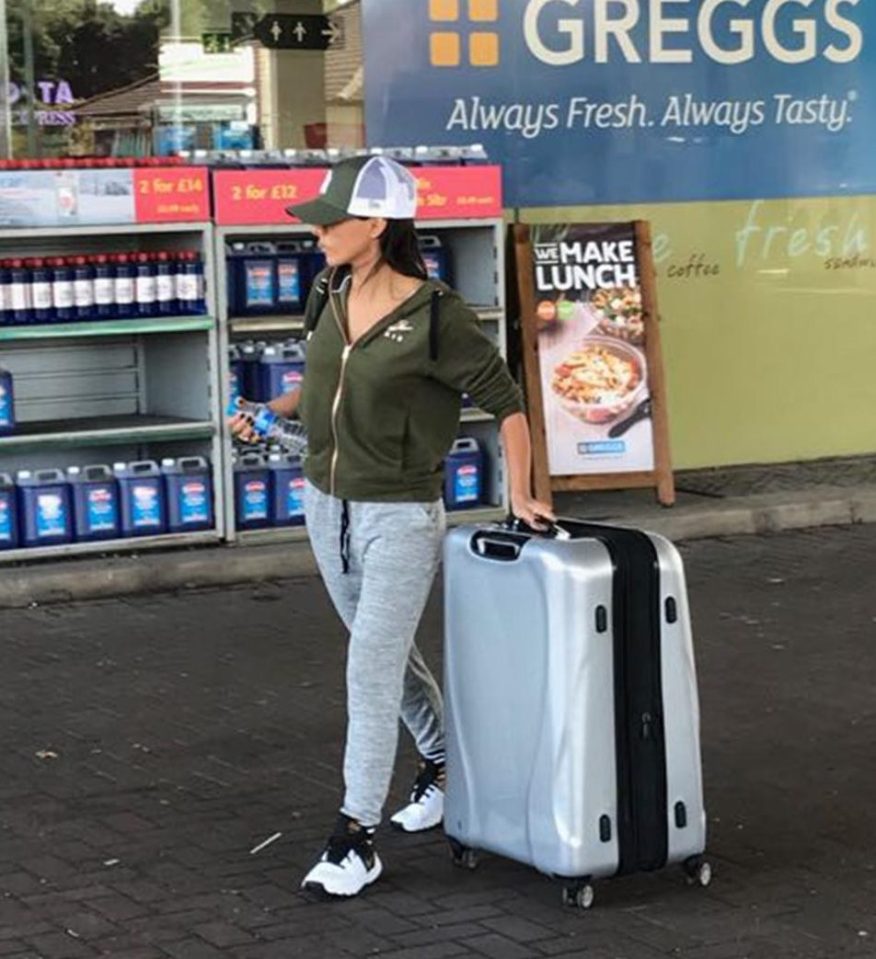  The 35-year-old actress left the house in the early hours of Saturday morning and was spotted looking downcast at a service station