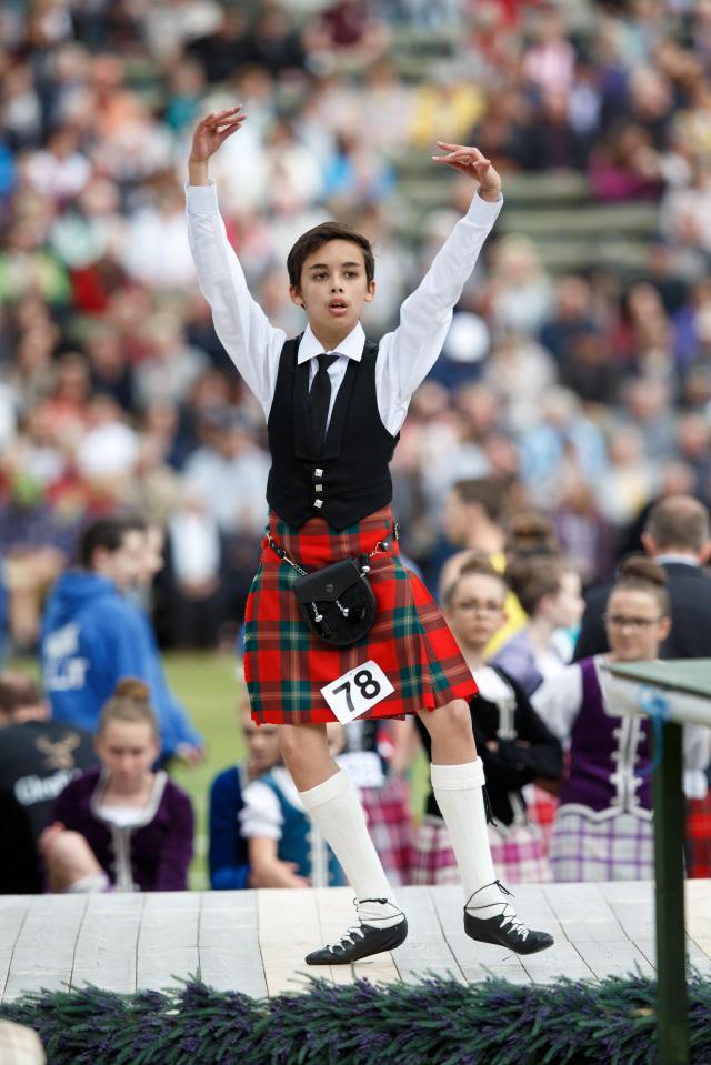  A young highland dancer during the Braemar Gathering