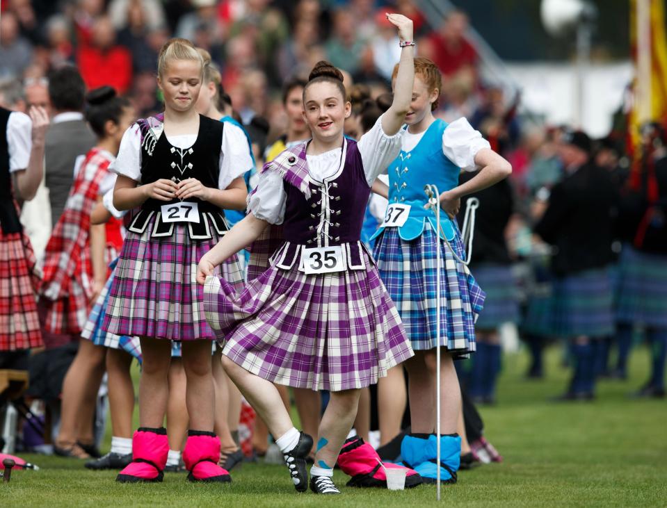  Pictured above, Highland dancers at the gathering