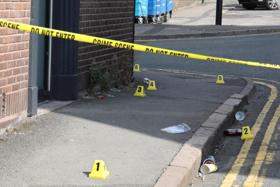  The men were found injured at the rear of the club this morning