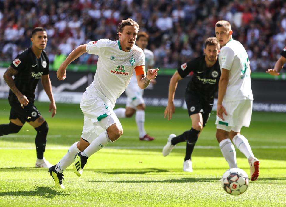  Kruse featuring for Werder Bremen against Eintracht Frankfurt