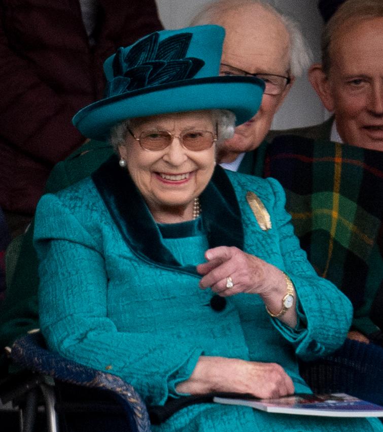  The 92-year-old monarch appeared to be in high spirits at the games