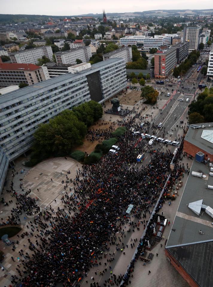  Police attempted to block the march, fearing a clash with left-wing counter demonstrators