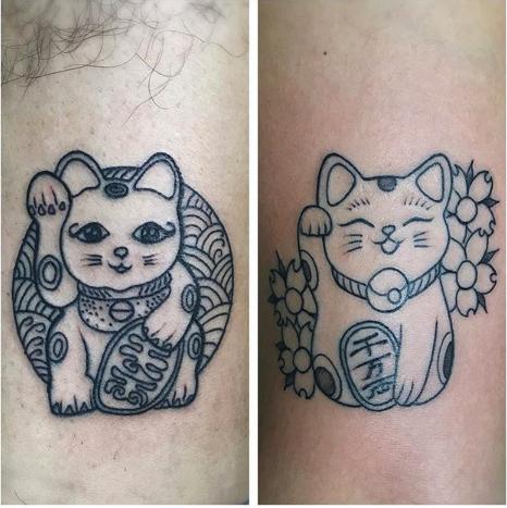  This couple probably thought this was the purr-fect tattoo