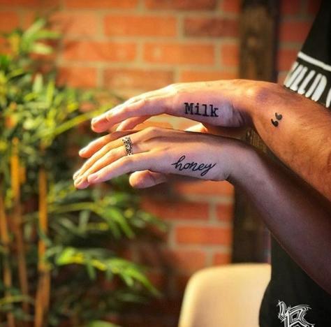  Milk and honey might go well together - but we're not sure about the tatts