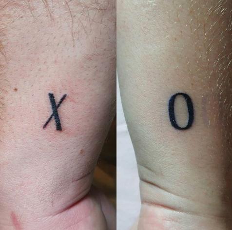  An 'X' and an 'O' for a hug and a kiss