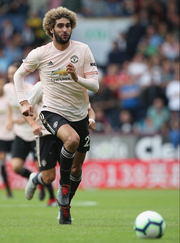  Marouane Fellaini was a key player in Manchester United's success at Burnley