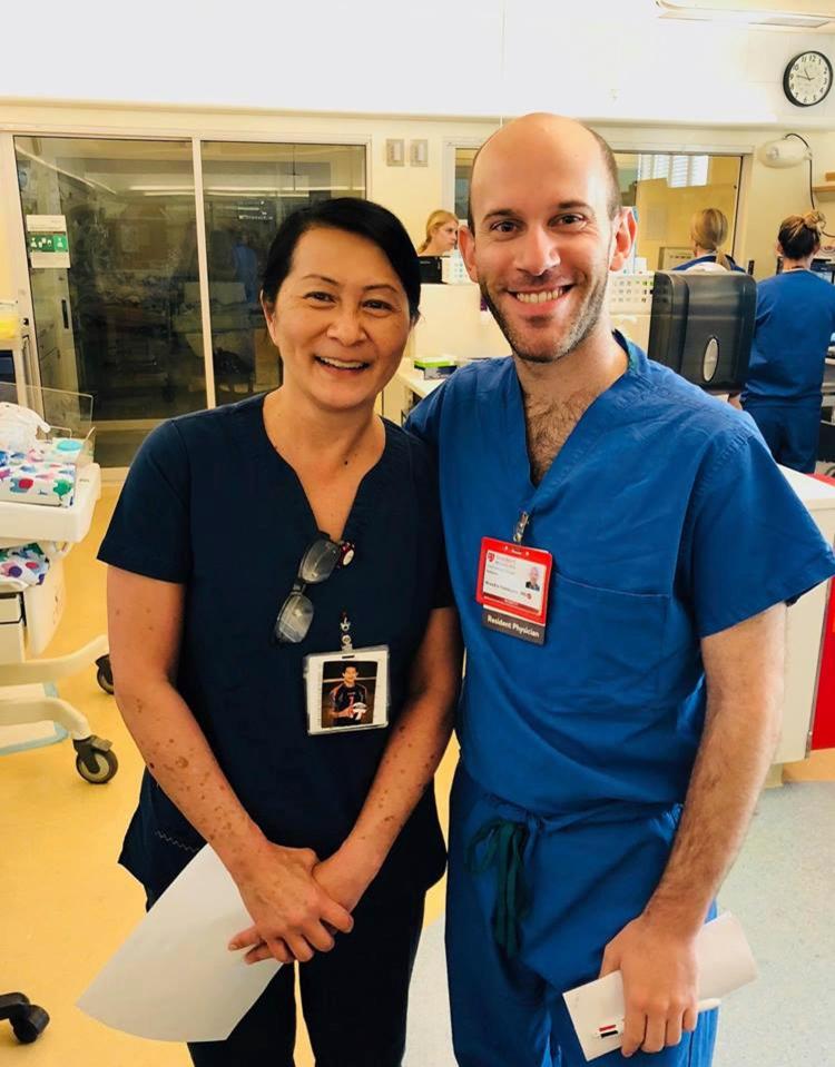  NICU nurse Vilma and Brandon pictured above at Lucile Packard Children's Hospital in Palo Alto, California