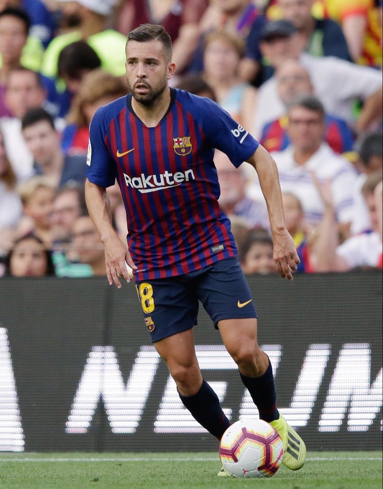 Barcelona do not have cover for first-choice left-back Jordi Alba