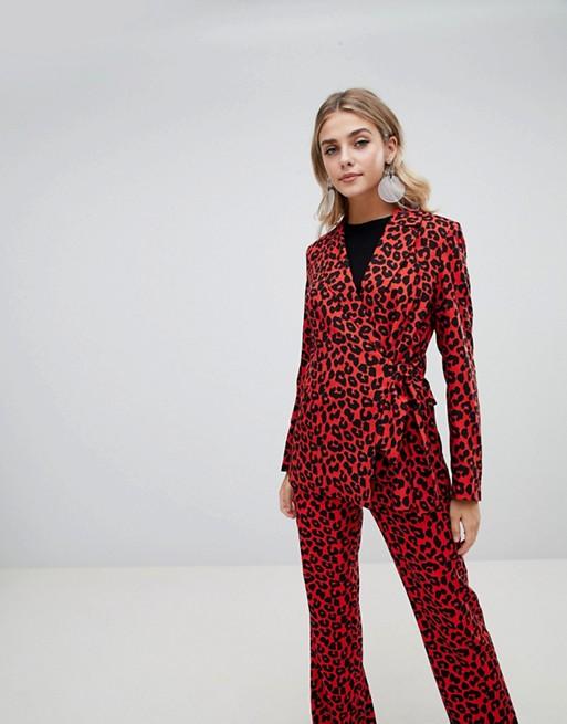  Missguided has a £45 red animal print suit that looks extremely similar