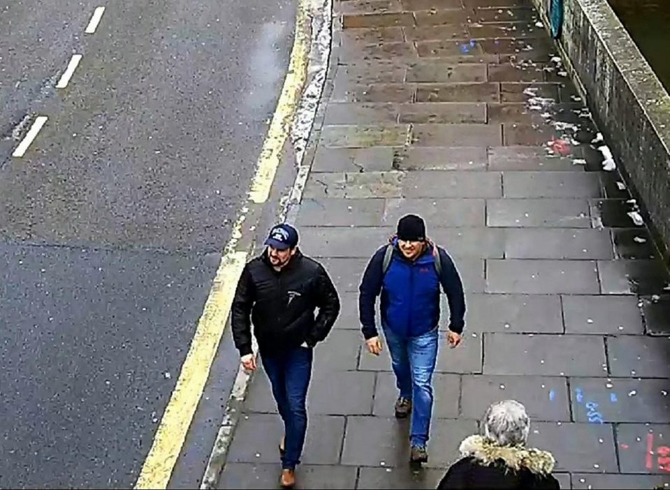  Counter-terrorism police release images of the two suspects in Salisbury hours before the Skripals were found slumped on a bench