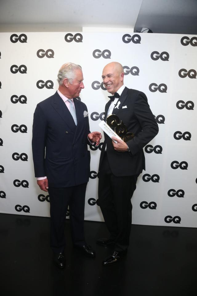  GQ Editor Dylan Jones was there to present the Prince with his award