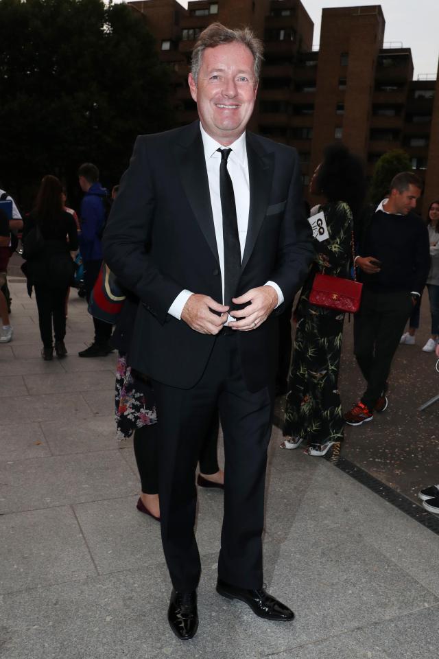  Piers Morgan wore a two-piece suit and slim black tie to the event