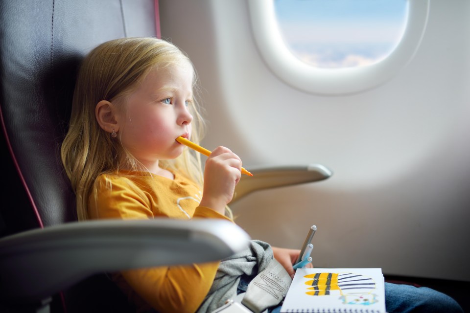 Most people don’t realise that flight attendants often have a stock of free colouring books for kids