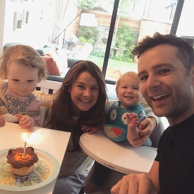  Harry Judd with his wife Izzy and kids Lola and Kit