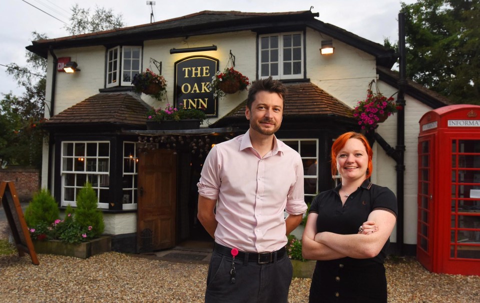 Martin Barrett and barmaid Lizzy Peeling run the Oak Inn in New Forest