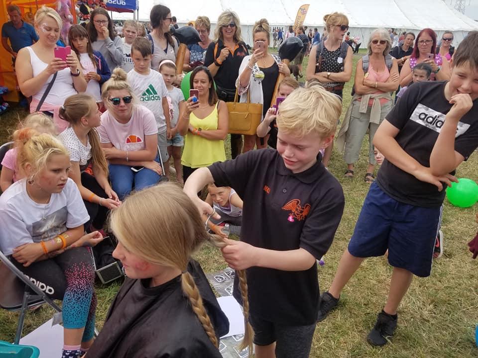  Katelyn asked Max, the young boy who received Keira's heart following her death, to cut her hair