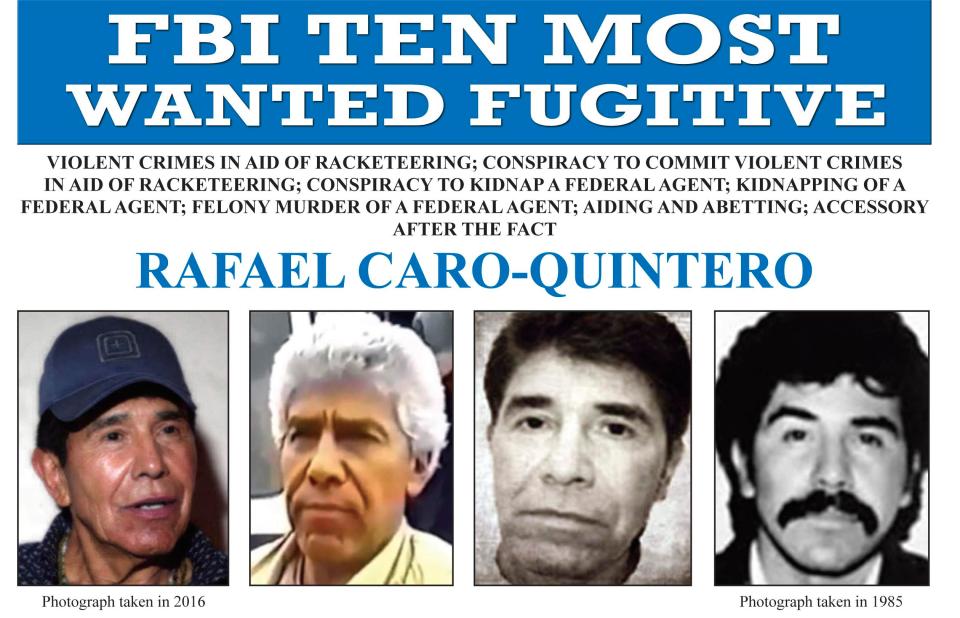  Rafael Caro Quintero is a fugitive with a $20million bounty on his head