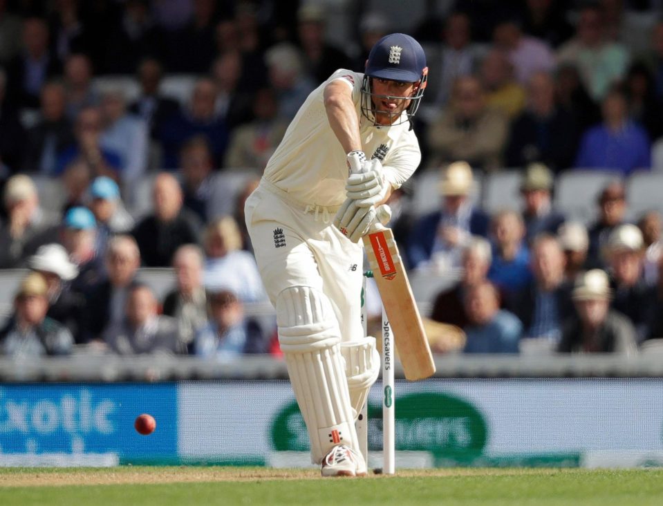 Former England skipper Alastair Cook shows his typical calm as he picks off the tourists at the Oval