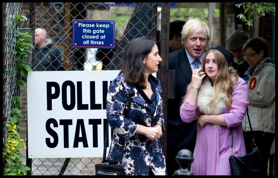  Johnson’s daughter Lara - pictured with her parents on The Mayoral Election Day, Thursday May 3, 2012 - had stunned close pals at a party by saying her mum Marina 'will never take him back'