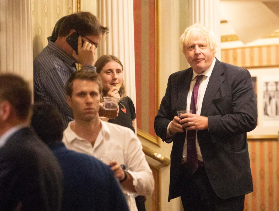  Boris Johnson with his daughter Lara at the theatre Friday night