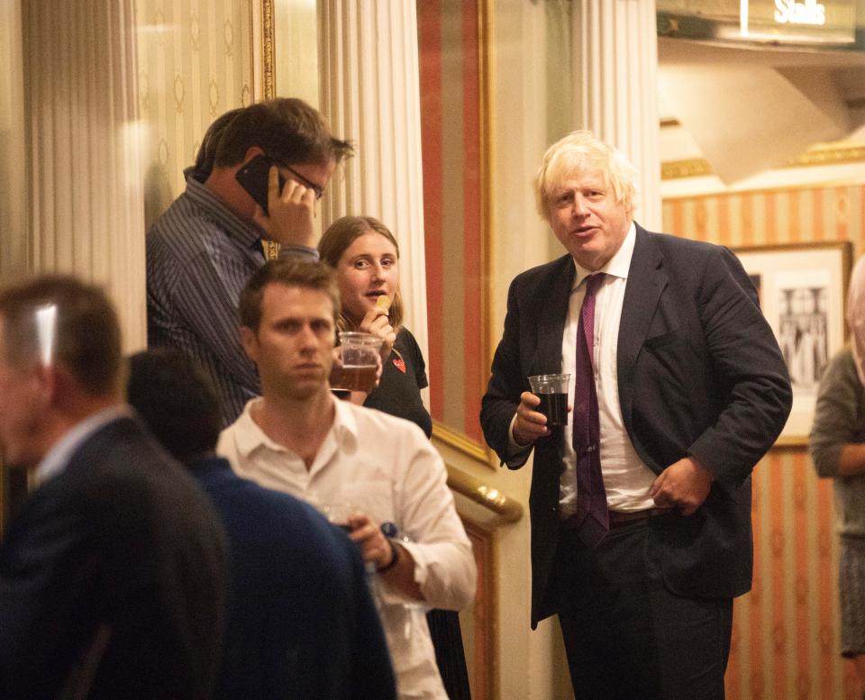  Boris Johnson, pictured on Friday evening at The Gielgud Theatre in London, at the centre of more cheating claims