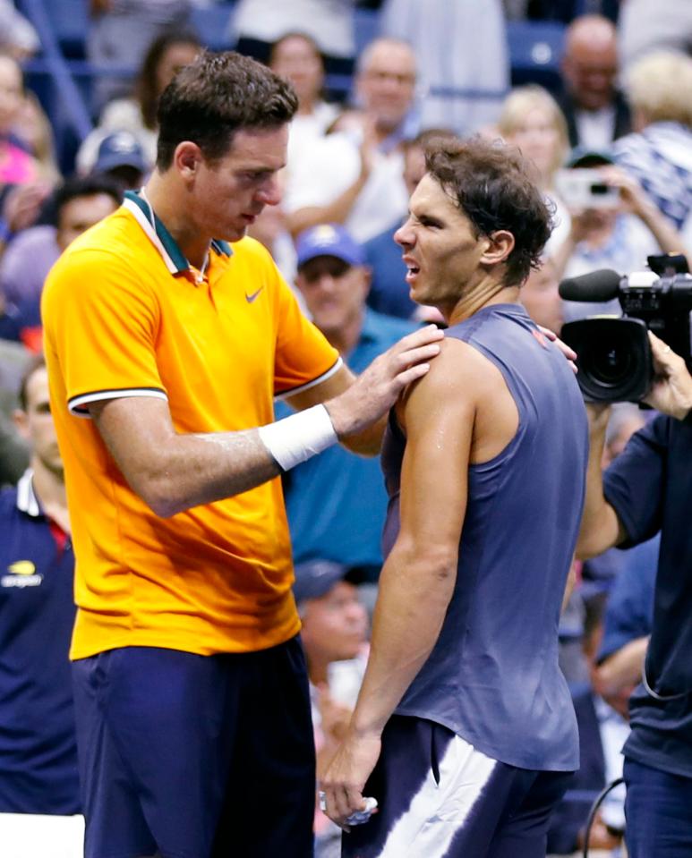 Nadal looked displeased with himself after conceding defeat to his rival