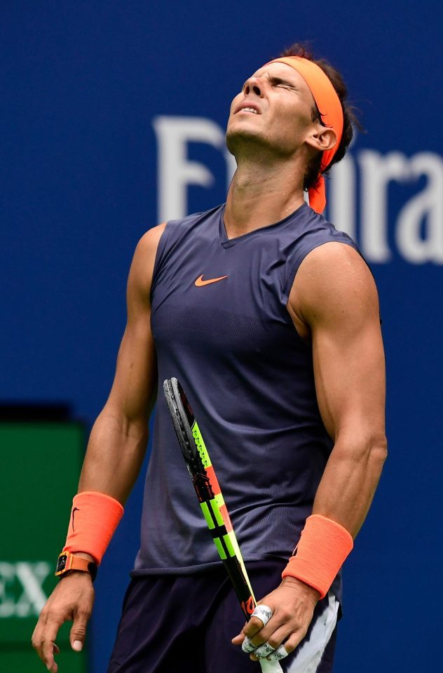 Nadal endured a frustrating evening at Flushing Meadows