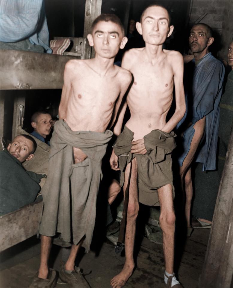  Inmates of the Ampfing subcamps in Germany after they were liberated by US Third Army troops, Germany, May 4, 1945