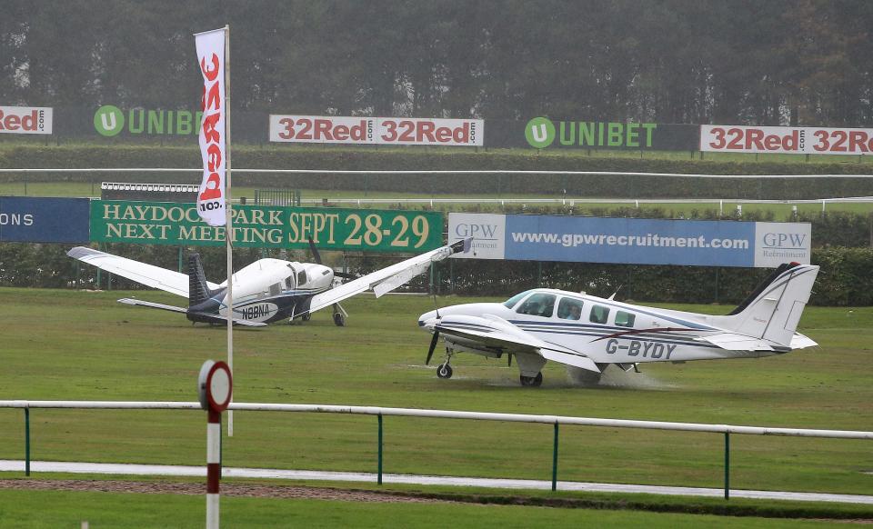  Conditions were dangerous on the rain-sodden landing strip