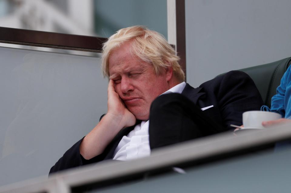  Maybe it's all got too much as BoJo grabs a nap