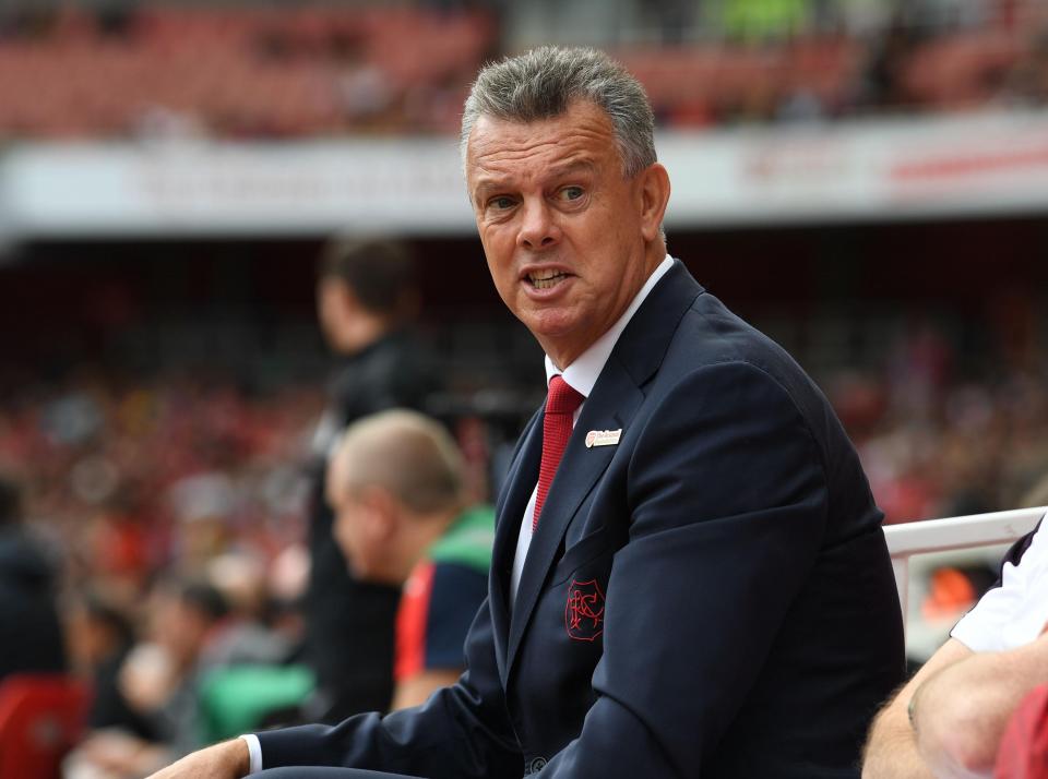  Arsenal manager David O'Leary during the match between Arsenal Legends and Real Madrid Legends at Emirates Stadium.